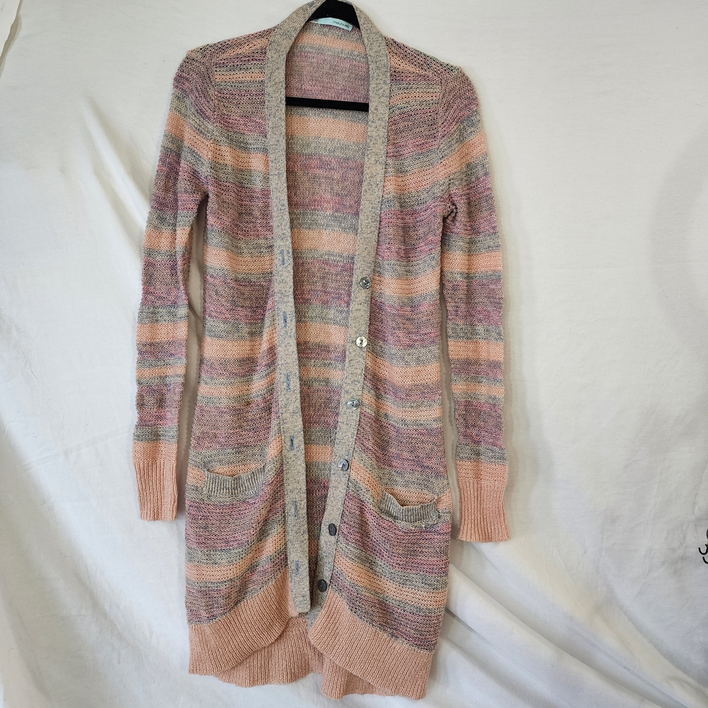 Maurices Multicolor Striped Cardigan